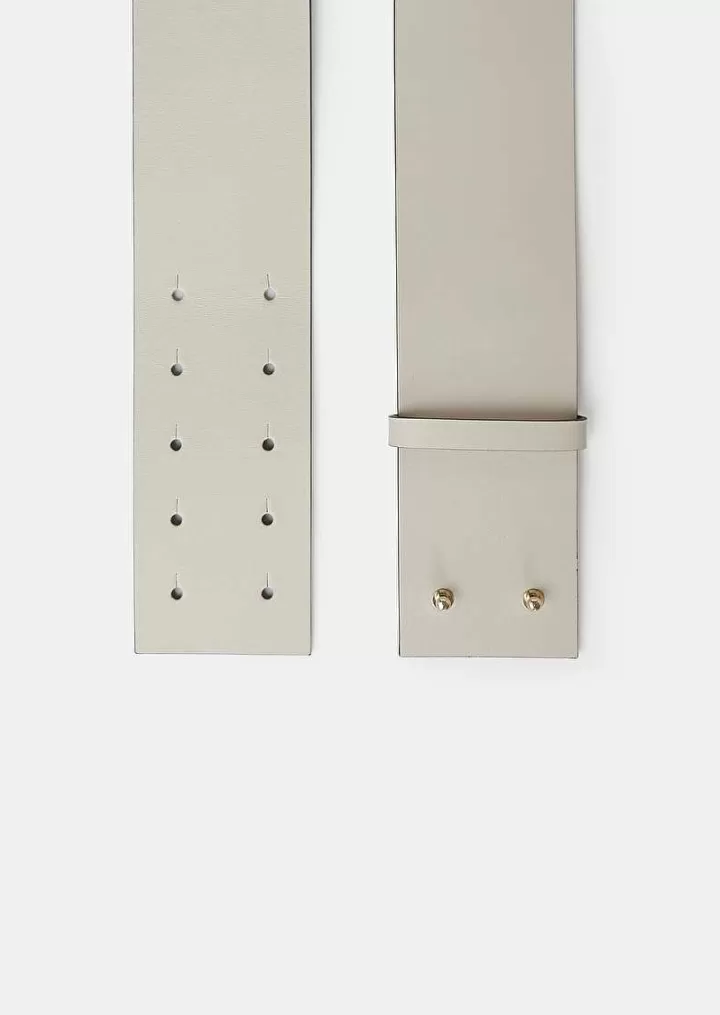 Ceinture Lauren En Cuir Ecru^TARA JARMON Clearance