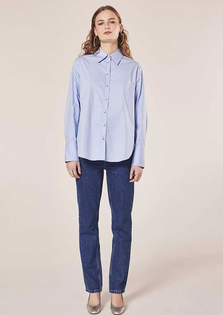 Chemise En Popeline Bleue Clarence^TARA JARMON Discount