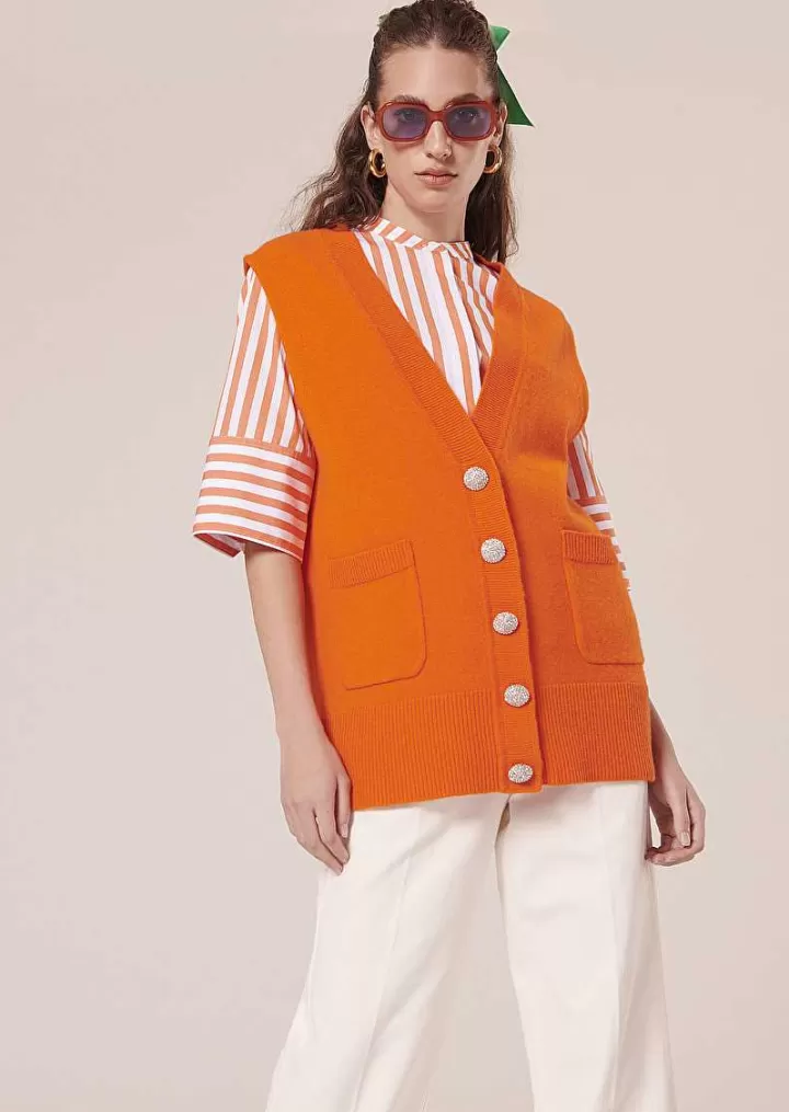 Chemise En Popeline Orange A Rayures Camilliana^TARA JARMON Best