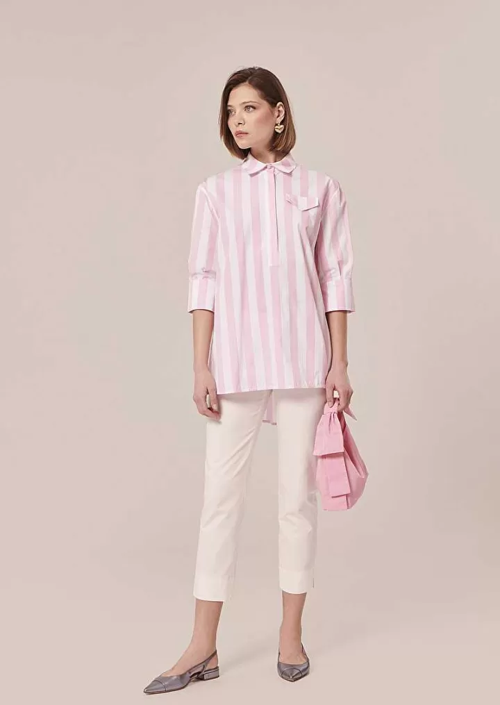 Chemise En Popeline Rayee Rose Tallulah^TARA JARMON Online