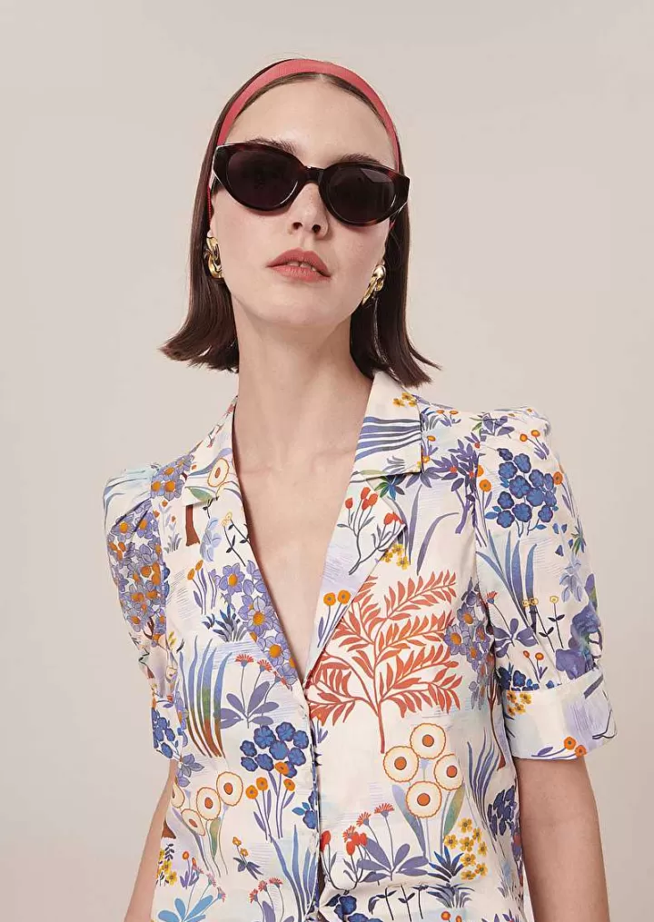 Chemise Imprimee Come Blue Flower^TARA JARMON Cheap