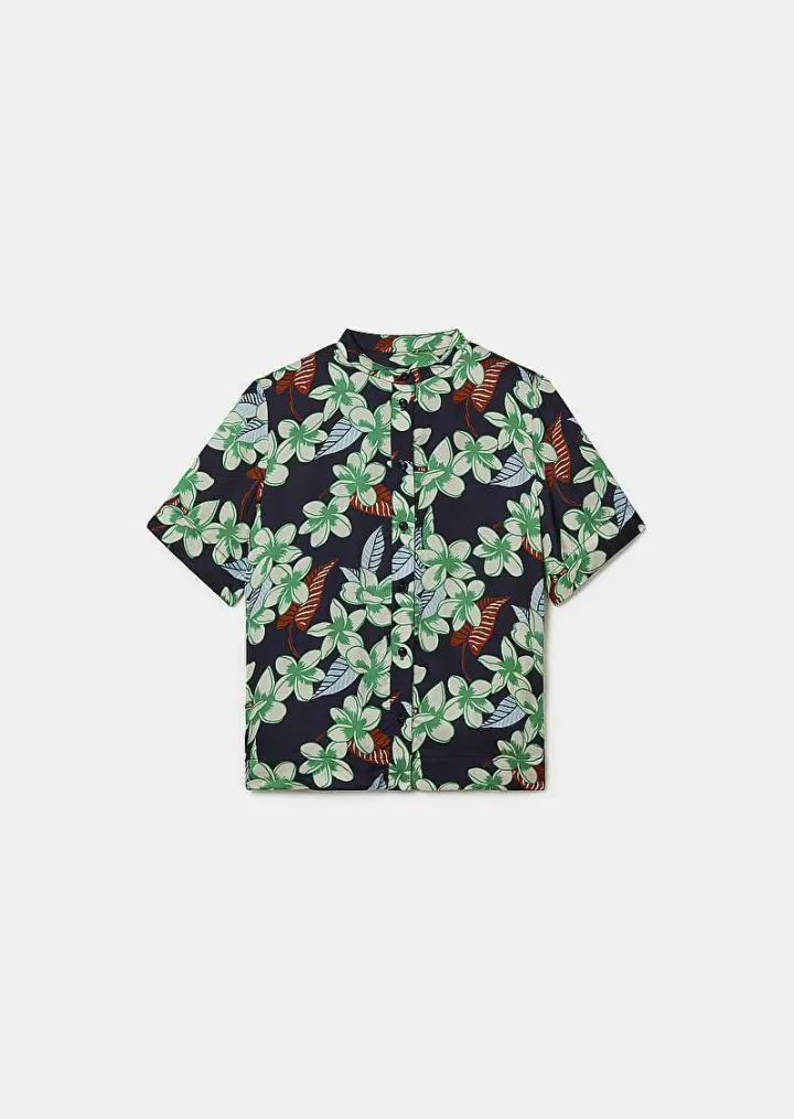 Chemise Imprimee Fleurs Bleu Nuit Camin^TARA JARMON New
