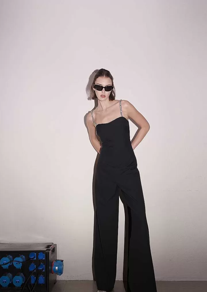Combinaison Clotilde En Laine Froide Noire^TARA JARMON Hot