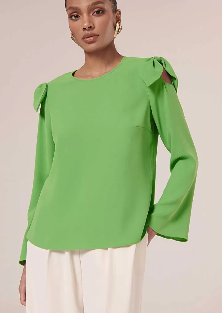 Haut Crepe Vert Tournesol^TARA JARMON Fashion