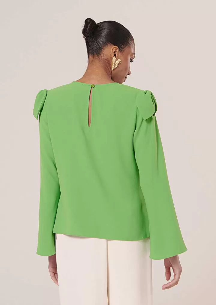 Haut Crepe Vert Tournesol^TARA JARMON Fashion