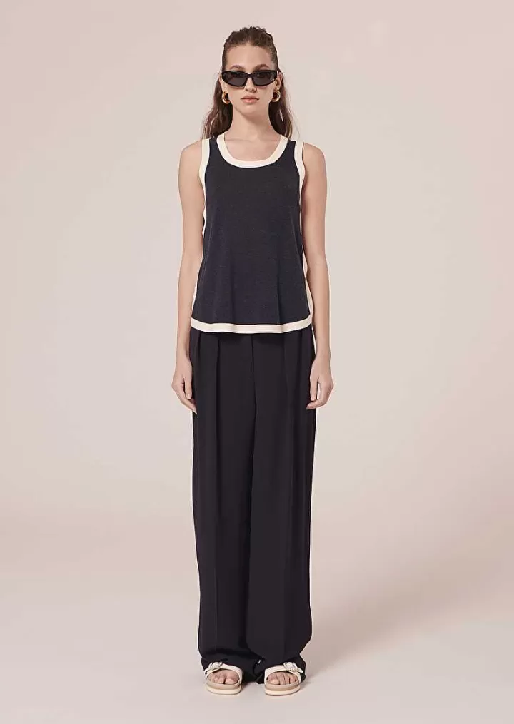 Haut En Coton Bleu Nuit Prentiss^TARA JARMON Outlet