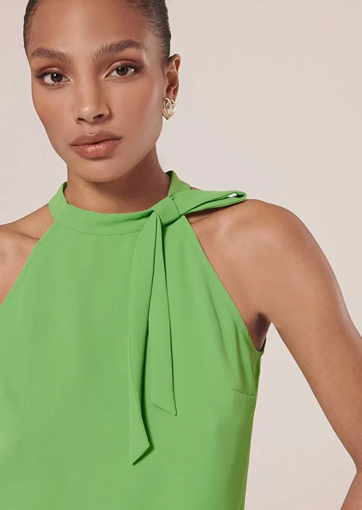 Haut En Crepe Vert Tierri^TARA JARMON Best Sale