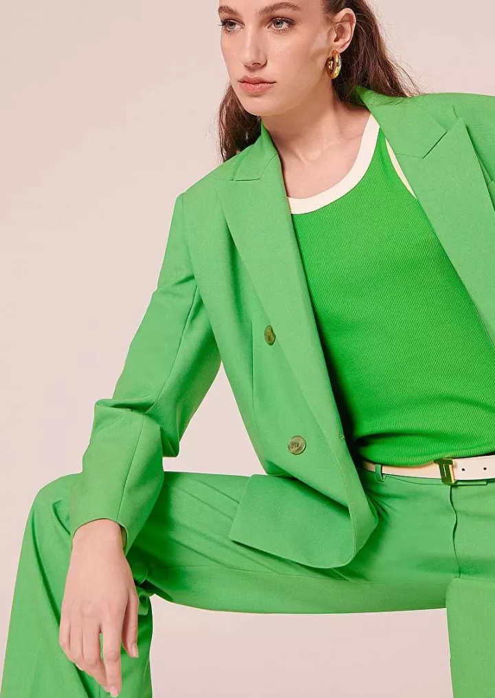 Haut En Jersey Cotele Vert Et Blanc Trish^TARA JARMON Clearance