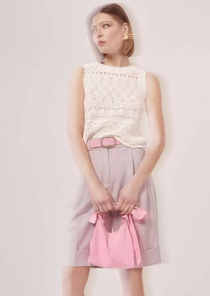 Haut En Tricot Au Crochet Blanc Pianna^TARA JARMON Flash Sale