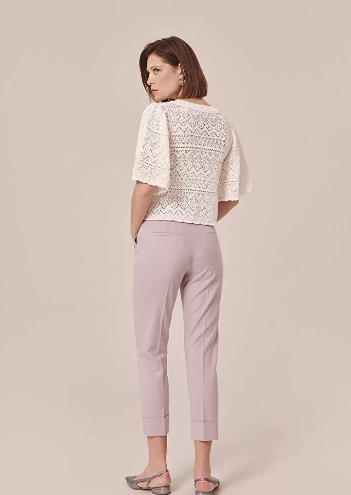 Haut En Tricot Au Crochet Blanc Prealpino^TARA JARMON Sale