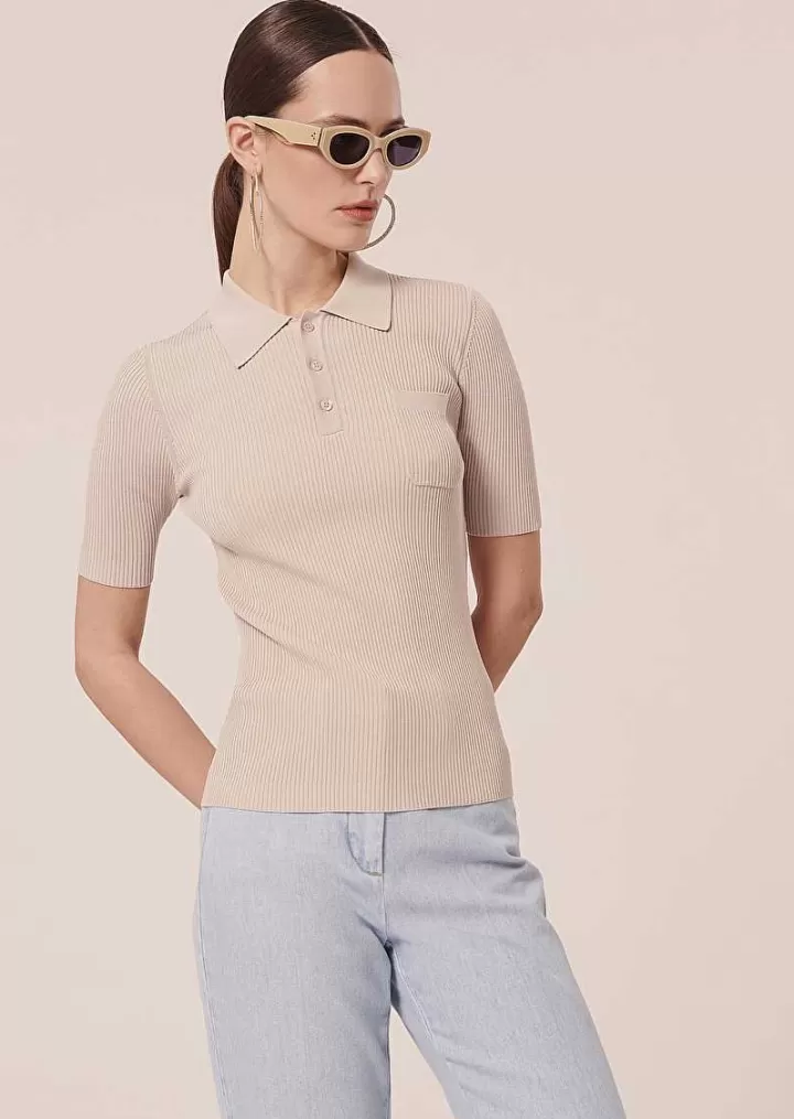 Haut En Tricot Beige Pam^TARA JARMON Shop