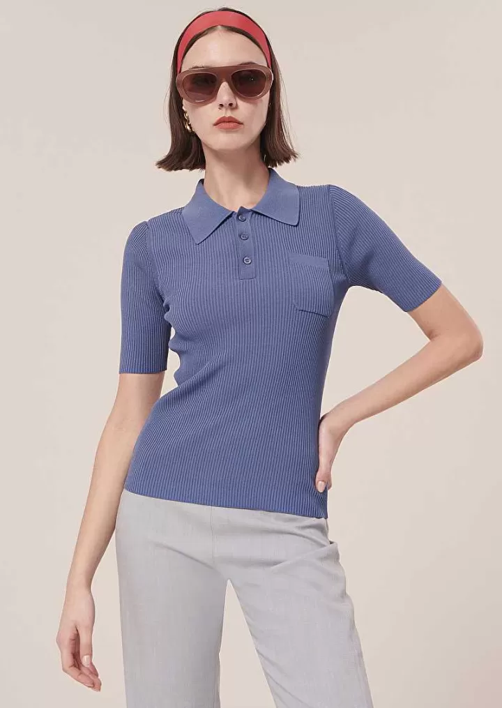 Haut En Tricot Bleu Marine Pam^TARA JARMON Fashion