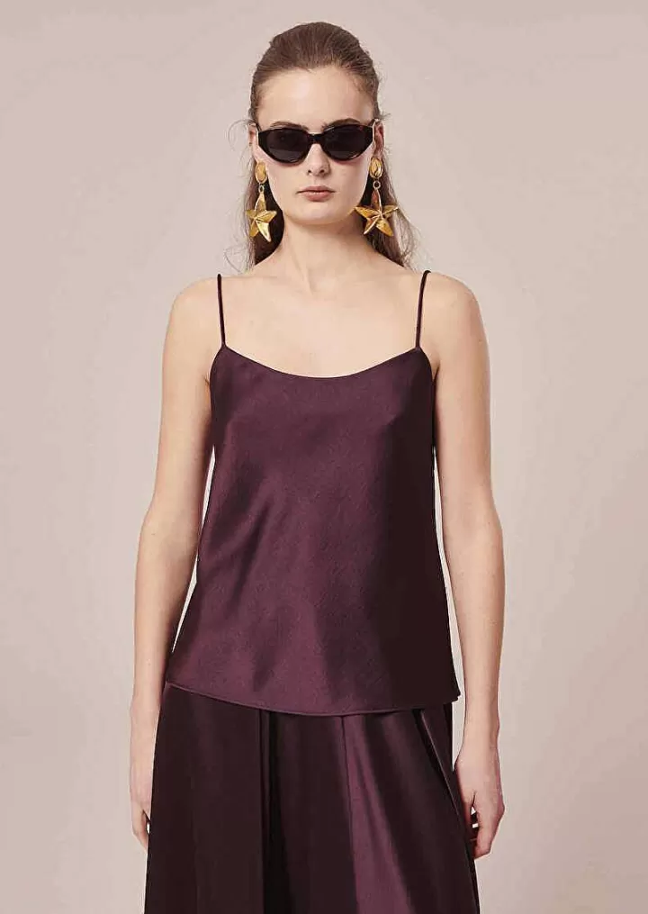 Haut Fluide En Satin Tess Brown^TARA JARMON Clearance