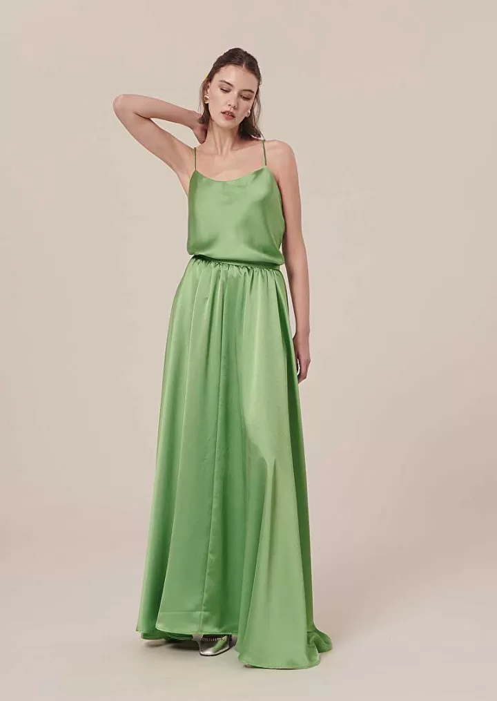 Haut Fluide En Satin Vert Tess^TARA JARMON Sale