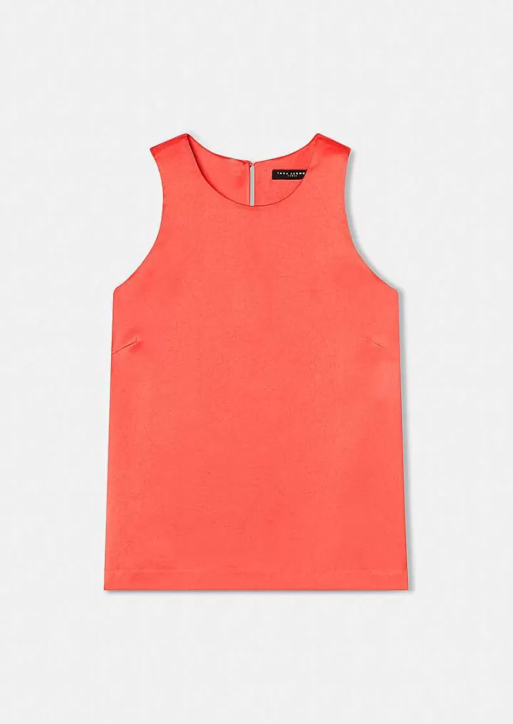 Haut Tellia Corail En Satin Fluide^TARA JARMON Clearance