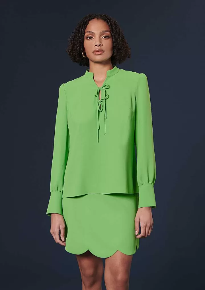 Haut Toulouse Crepe Vert^TARA JARMON Best Sale