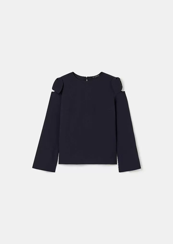 Haut Tournesol Crepe Bleu Nuit^TARA JARMON Discount