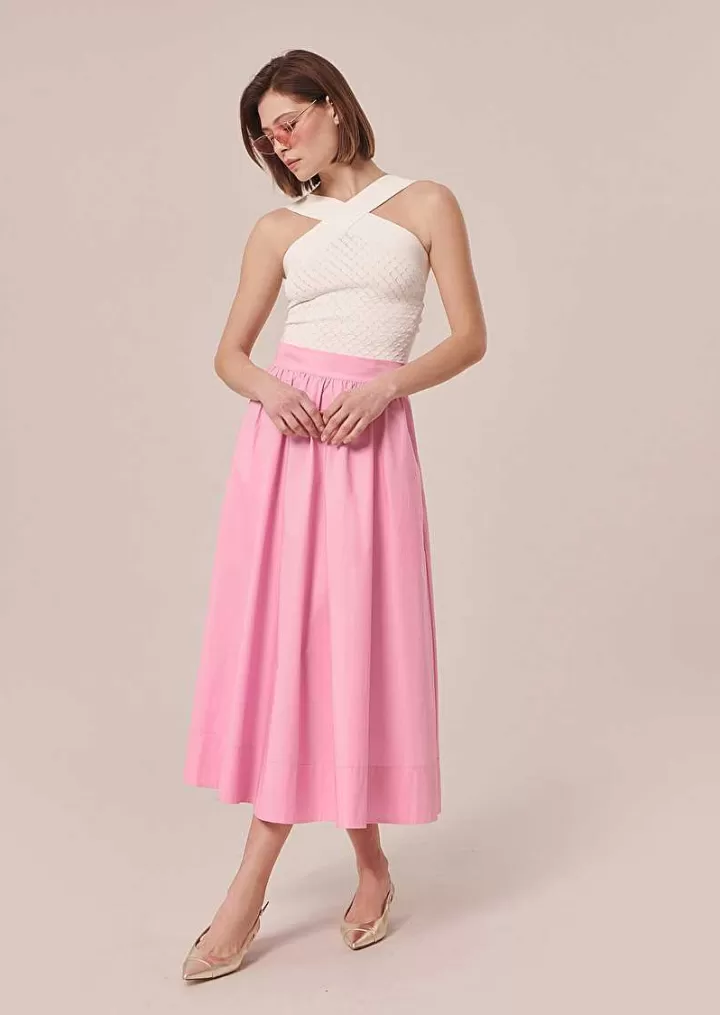 Jupe En Popeline Rose Jelato^TARA JARMON Cheap