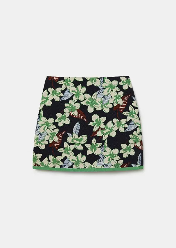 Jupe Imprimee Fleurs Bleu Nuit Junia^TARA JARMON Sale
