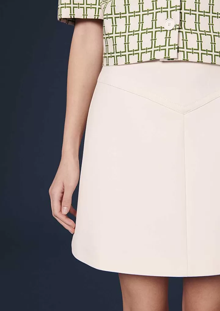 Jupe Jasmin En Toile Double Ecru^TARA JARMON Store
