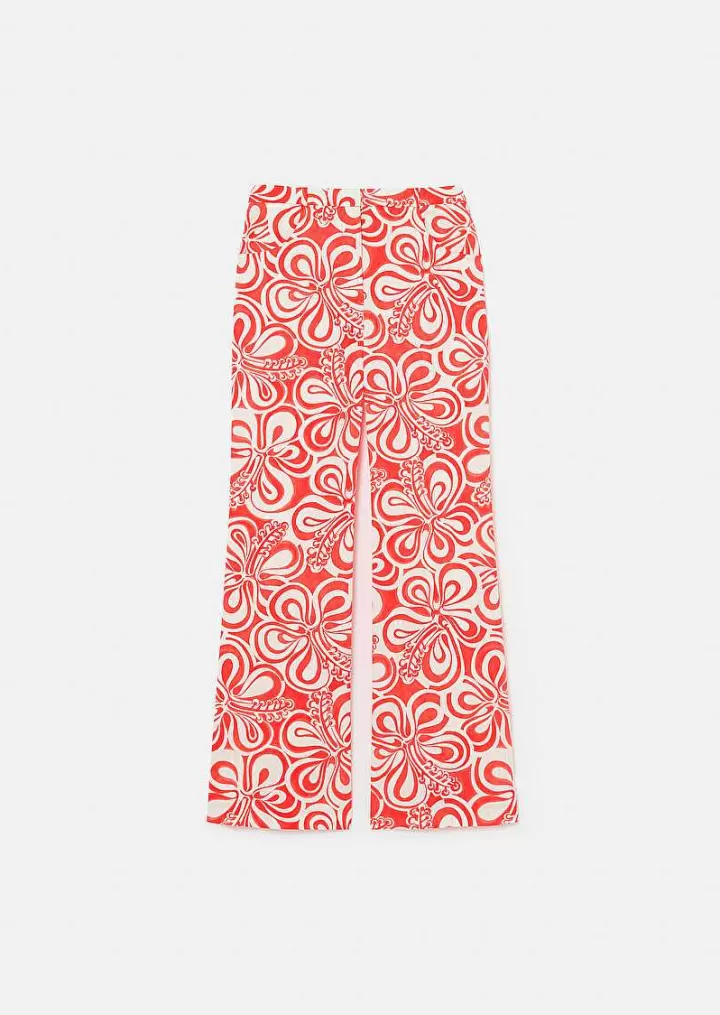 Pantalon Prosper Ecru Avec Motif Graphique Corail^TARA JARMON Flash Sale