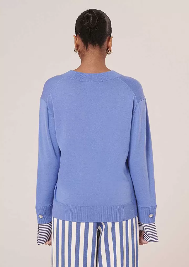 Pull Bleu Primrose En Coton Et Laine Merinos Extrafine^TARA JARMON Clearance