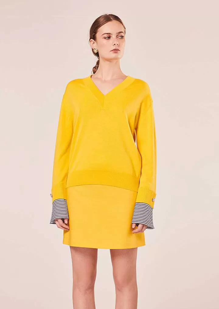 Pull Jaune Primrose En Coton Et Laine Merinos^TARA JARMON Flash Sale