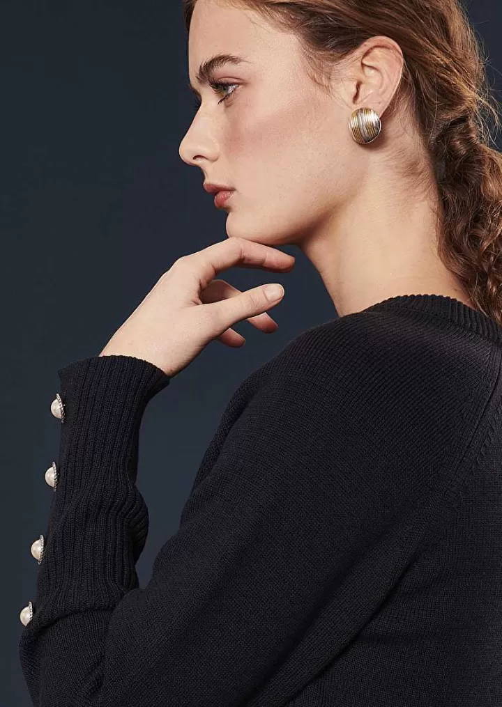 Pull Pierrick En Coton Et Laine Bleu Nuit^TARA JARMON Flash Sale