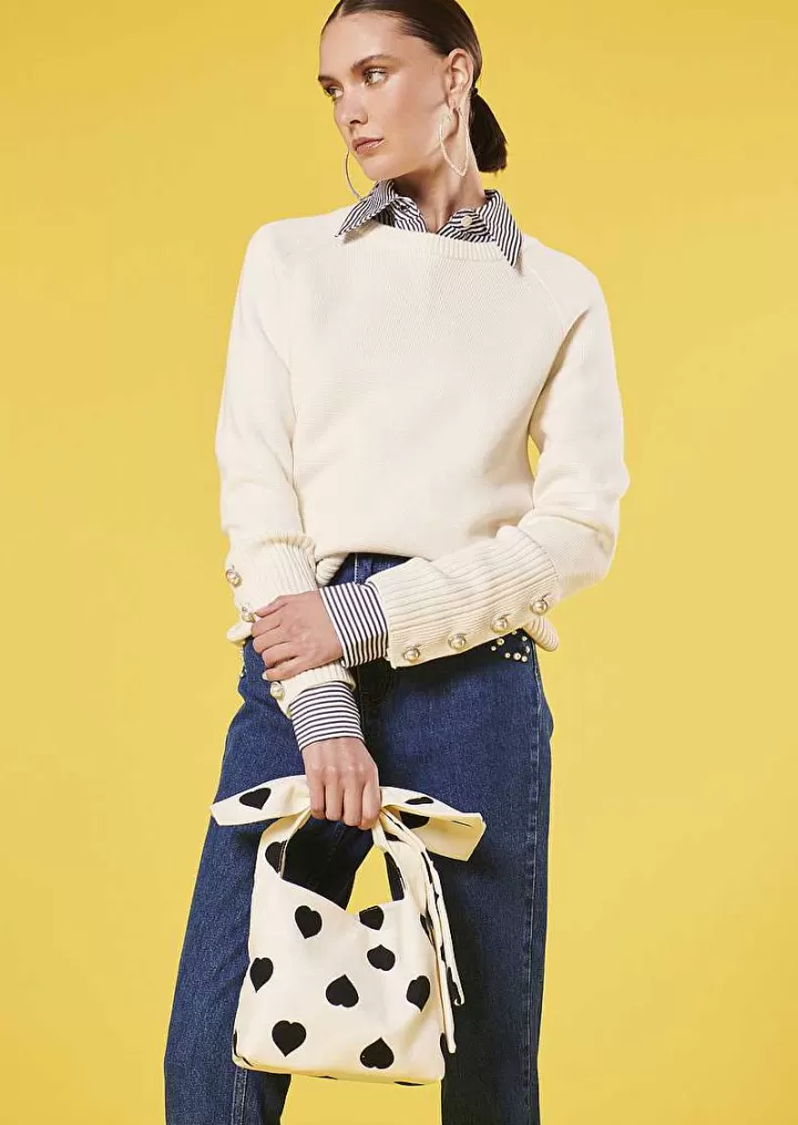 Pull Pierrick En Coton Et Laine Ecru^TARA JARMON Store