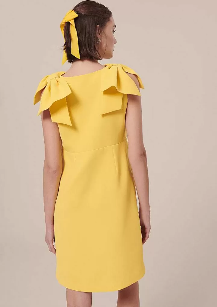 Remarquable Robe En Crepe Jaune^TARA JARMON Hot
