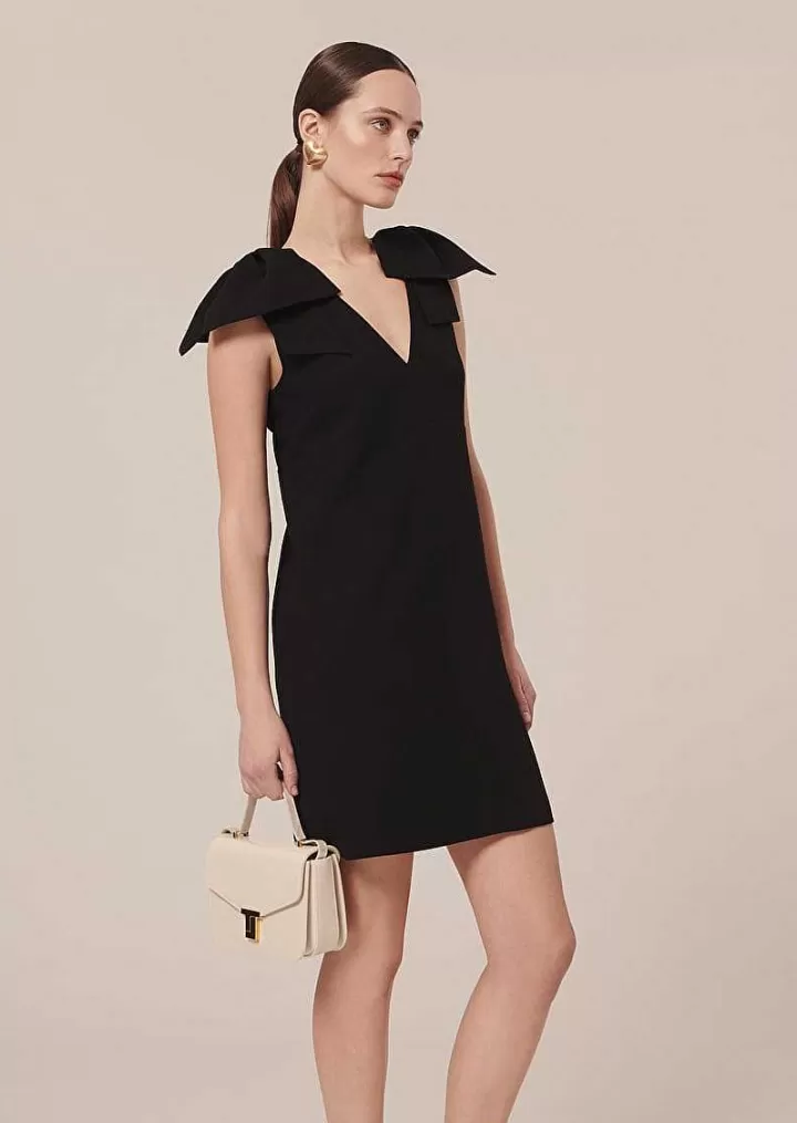 Remarquable Robe En Crepe Noir^TARA JARMON New