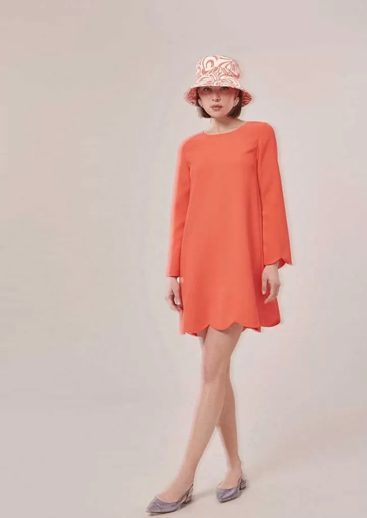 Robe En Crepe Corail Ruoda^TARA JARMON Best