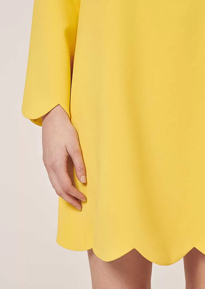 Robe En Crepe Jaune Ruoda^TARA JARMON Store