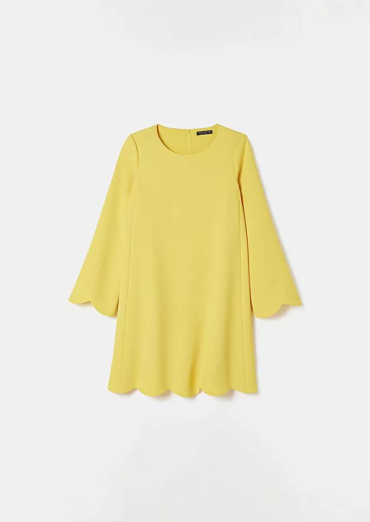 Robe En Crepe Jaune Ruoda^TARA JARMON Store