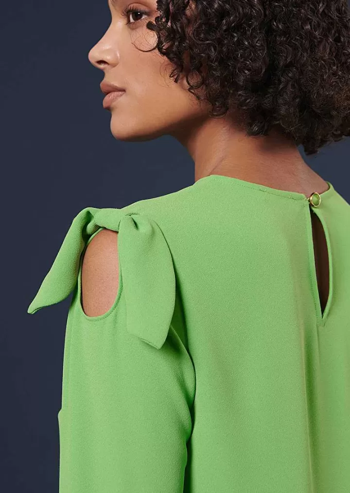 Robe En Crepe Verte Renato^TARA JARMON Online