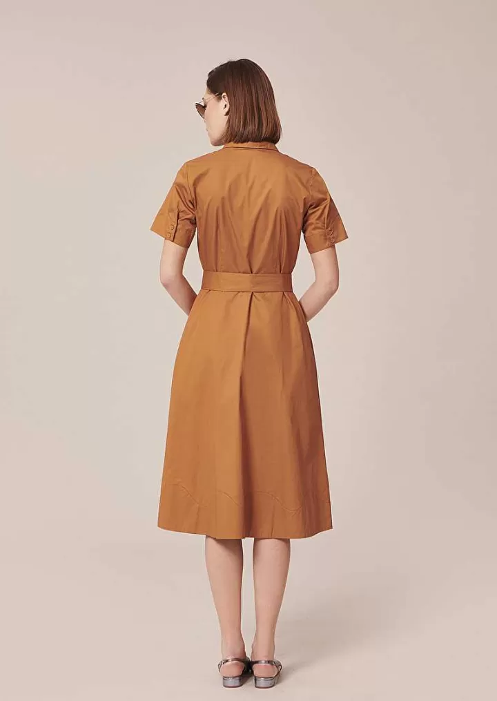 Robe En Popeline Croustillante Marron Retronie^TARA JARMON Cheap