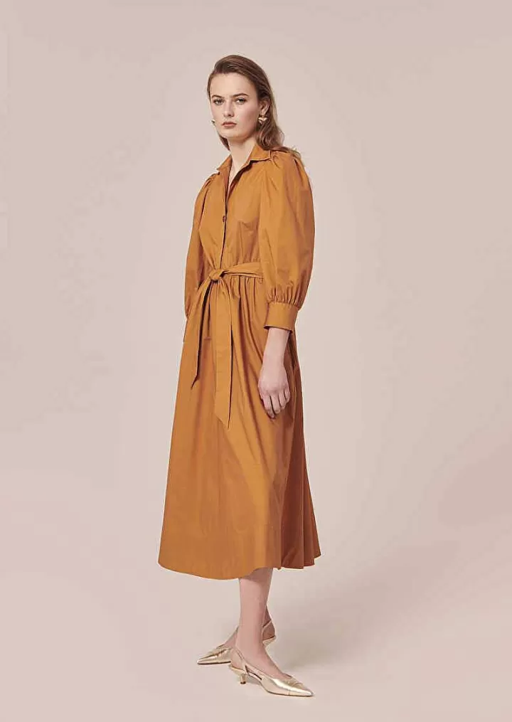 Robe En Popeline Croustillante Marron Rivoltine^TARA JARMON Best