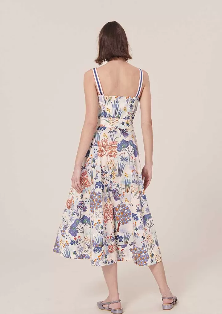 Robe En Popeline Imprimee Florale Bleue Raquelina^TARA JARMON Best