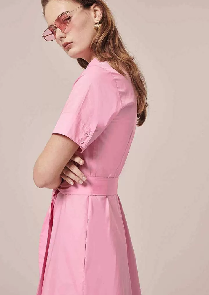 Robe En Popeline Rose Retronie^TARA JARMON New