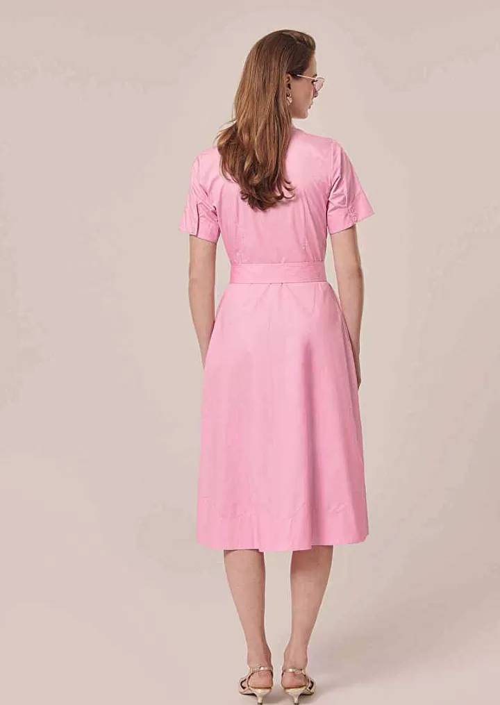 Robe En Popeline Rose Retronie^TARA JARMON New