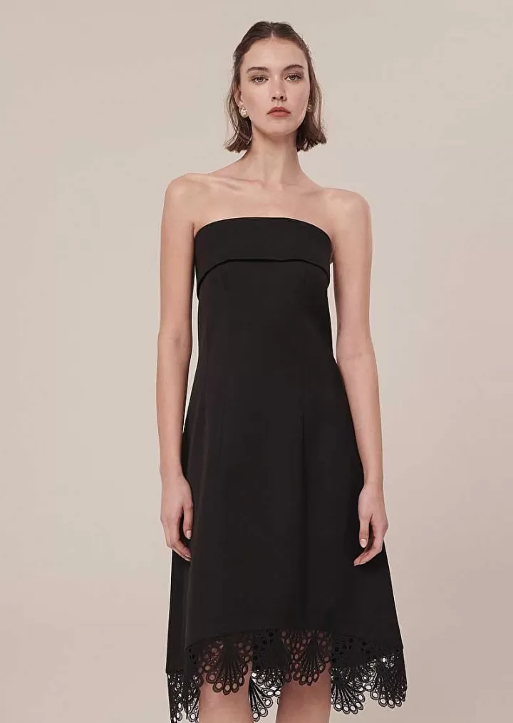 Robe En Satin Noir Roy^TARA JARMON Flash Sale