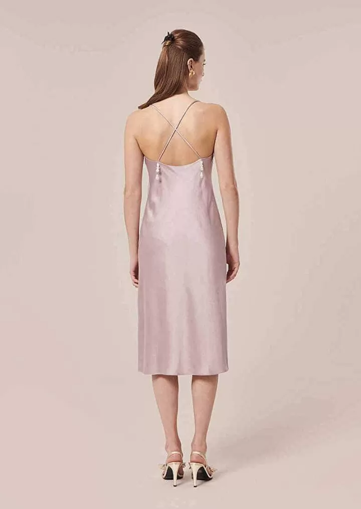 Robe Fluide En Satin Violet Reane^TARA JARMON Flash Sale