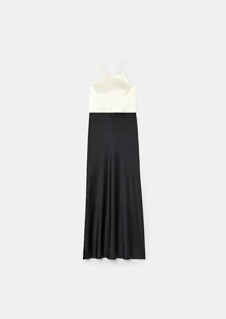 Robe Fluide Noire En Satin Raphaelle^TARA JARMON Hot