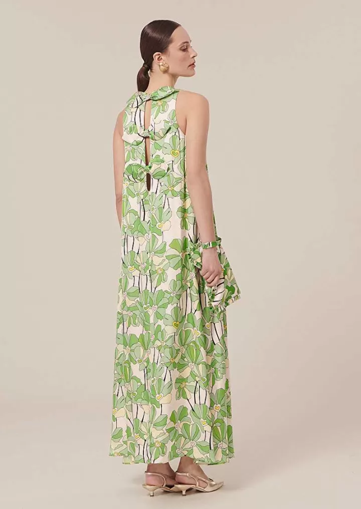 Robe Imprimee Florale Verte Roxanne^TARA JARMON New