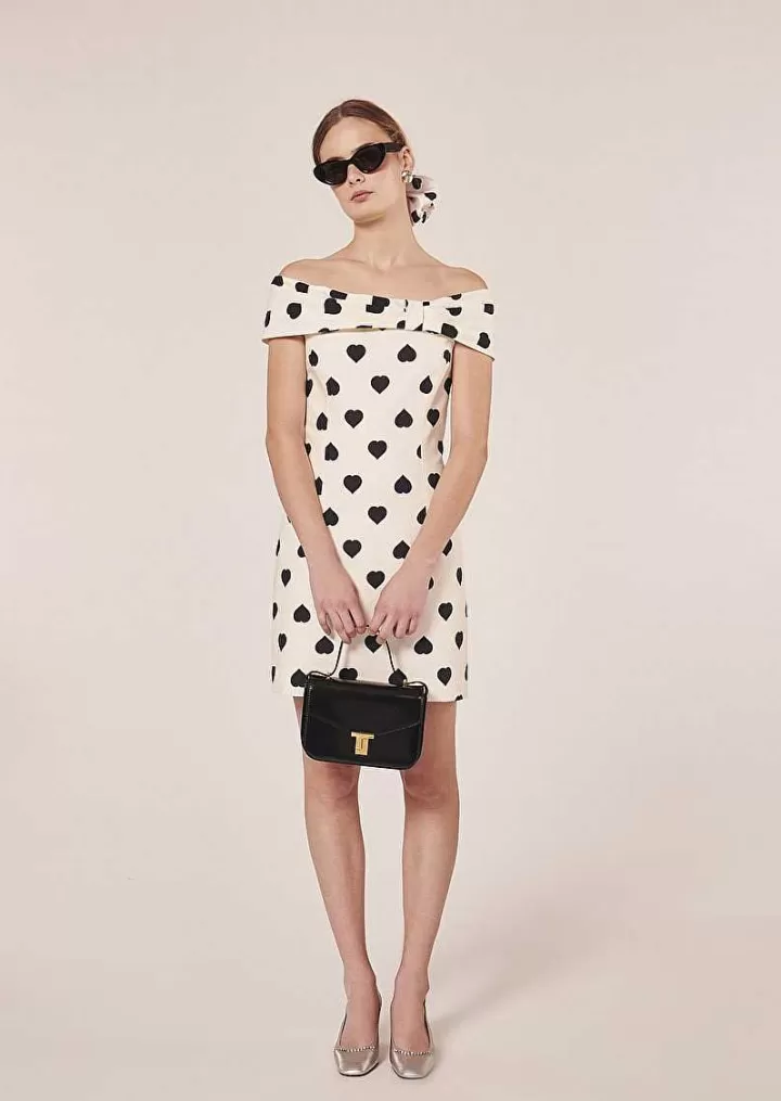 Robe Raul Ecru A Pois Noirs^TARA JARMON Online