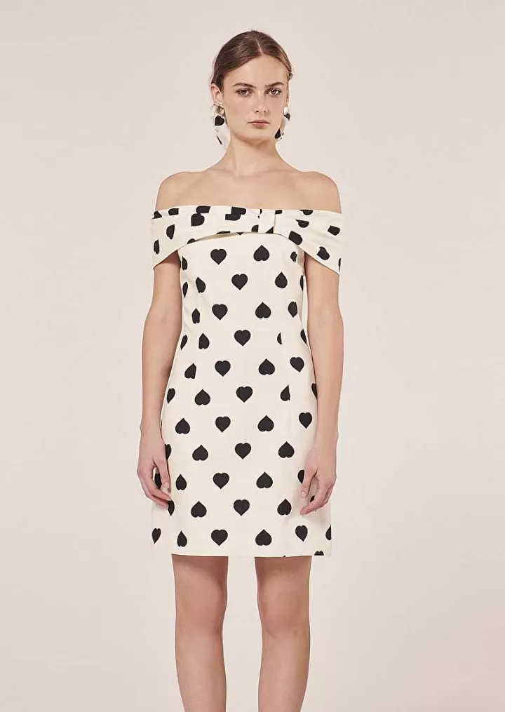 Robe Raul Ecru A Pois Noirs^TARA JARMON Online