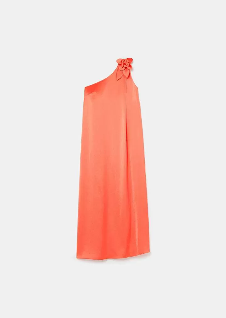 Robe Rekia Corail En Satin Fluide^TARA JARMON Store