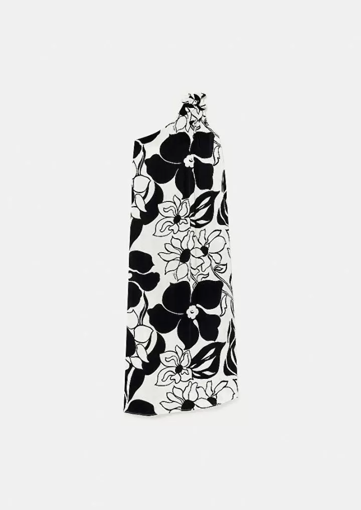 Robe Rekia Ecru A Fleurs Noires^TARA JARMON Cheap