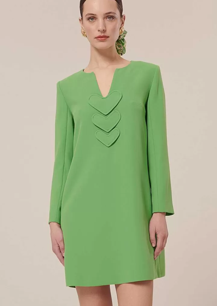 Robe Rhea En Crepe Vert^TARA JARMON Cheap