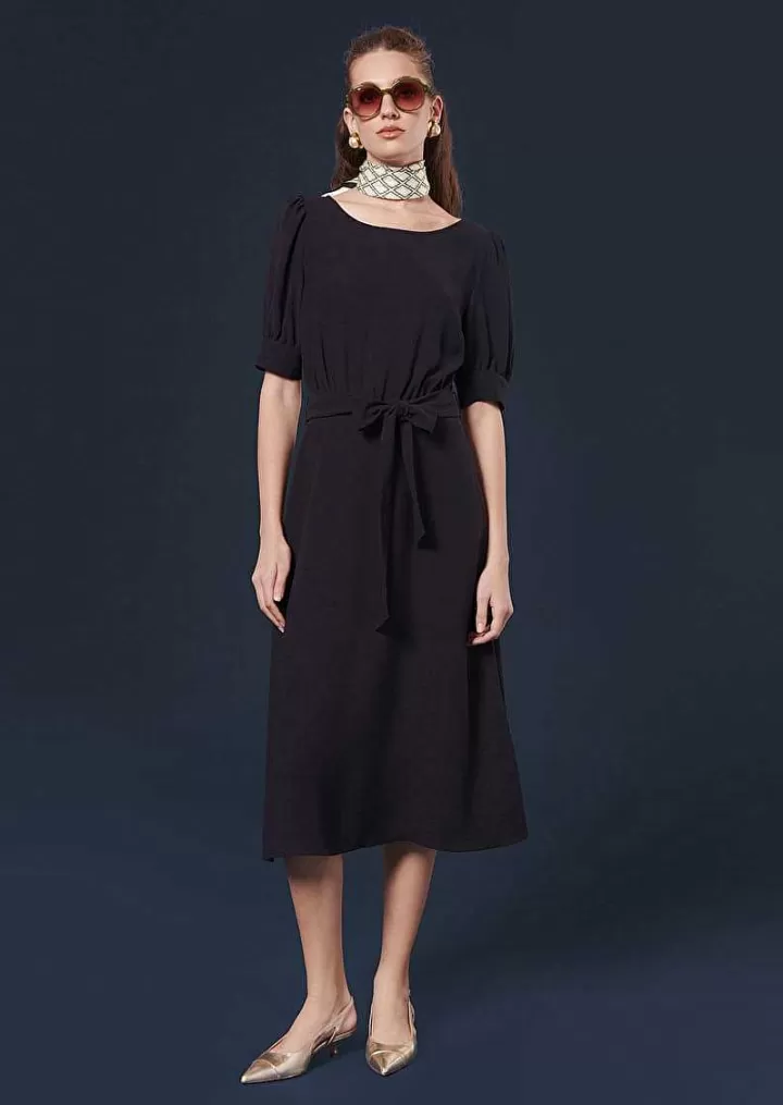 Robe Rillytis En Crepe Bleu Nuit^TARA JARMON Shop